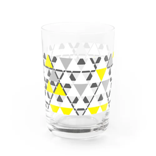 四重の鱗模様のグラス[黄色] Water Glass