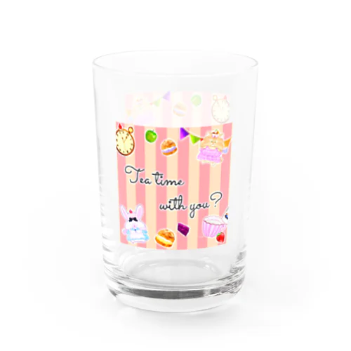 【グラス】《ハロウィン》＊Tea time with you?*03白うさぎ＊ Water Glass