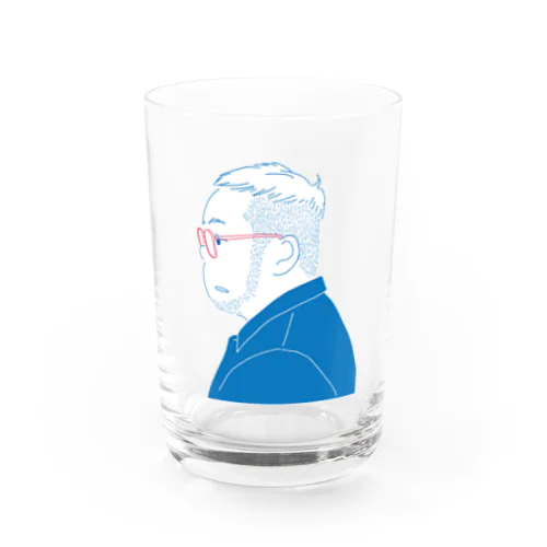 yokogaoboy blue Water Glass