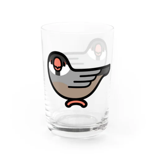 おでかけ文鳥グラス Water Glass