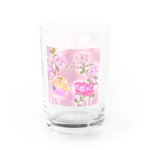 《ボタニカル》＊ゼラニウム×きじとら＊誕生日花 Water Glass