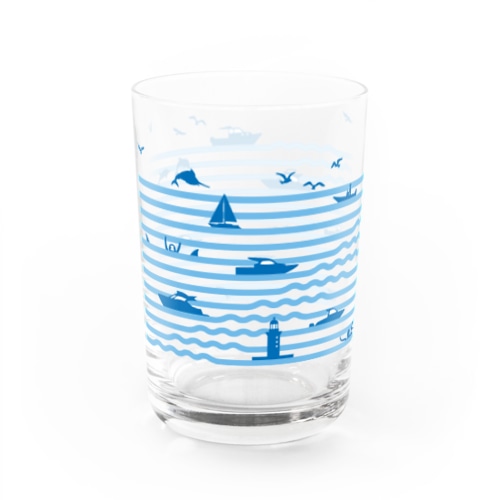 波ボーダー Water Glass