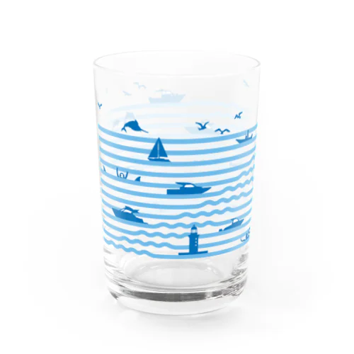 波ボーダー Water Glass