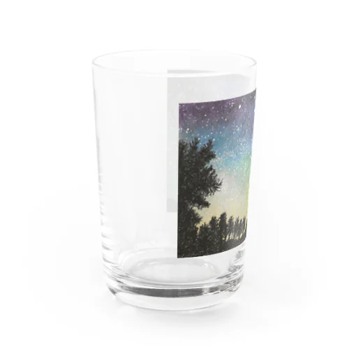 クレヨン画～星空～ Water Glass