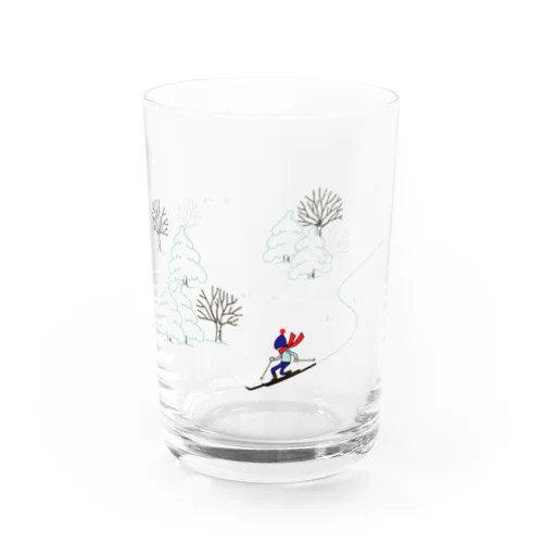 山を滑ろう Water Glass