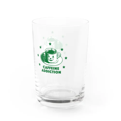 CAFFEINE ADDICTION (GREEN) Water Glass