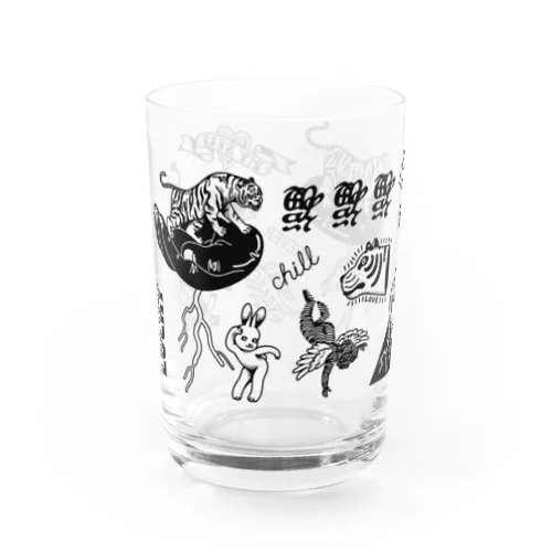 刺青風の虎 Water Glass