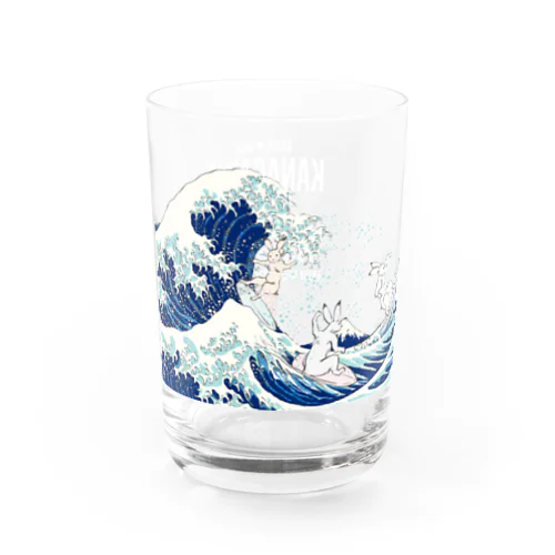 神奈川沖浪裏【白】 Water Glass