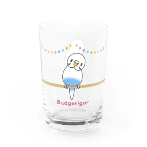 白ハルクイン女の子＊セキセイインコ＊ Water Glass