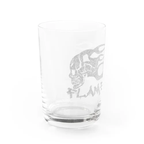 FLAME HEAD WHT Water Glass