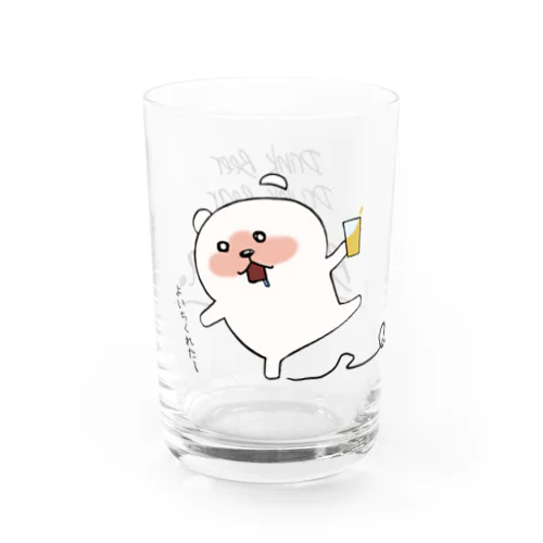 酔いちくれたビアくまくんグラス Water Glass