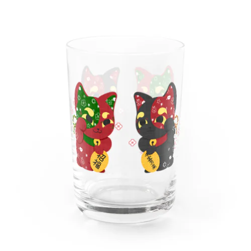 ふく福呼猫 Water Glass
