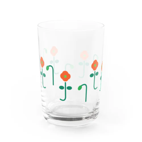 レトロなヒナゲシ Water Glass