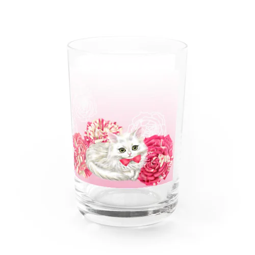 薔薇とチンチラシルバー Water Glass