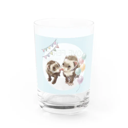 【No.16】I LOVE FERRET Water Glass