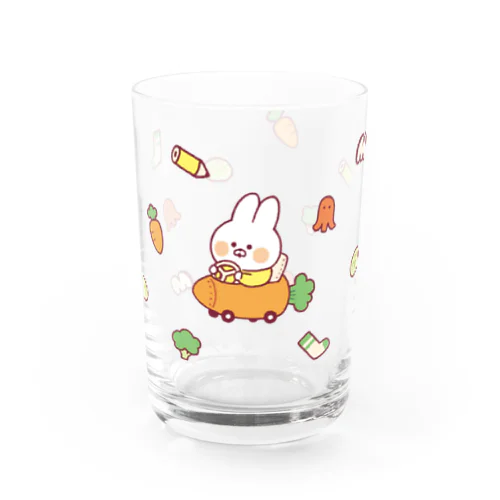 うさぎのムーちゃん(ニンジンカー) Water Glass