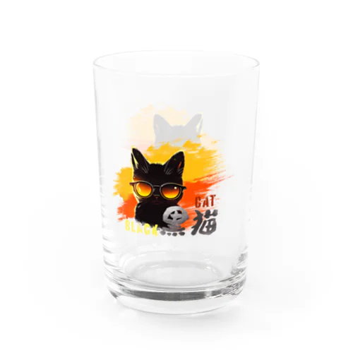 サングラス黒猫【飲み物容器系】 물유리