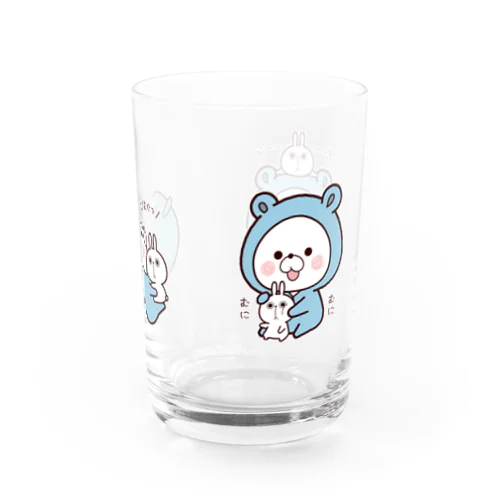 くまぽことぷんぷん（３ポーズ） Water Glass