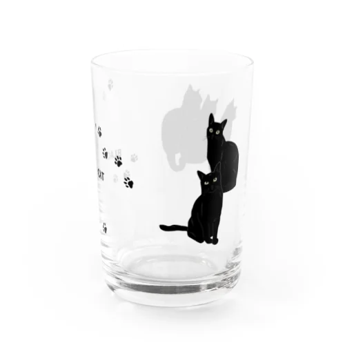 2匹と３匹の黒猫たち グラス