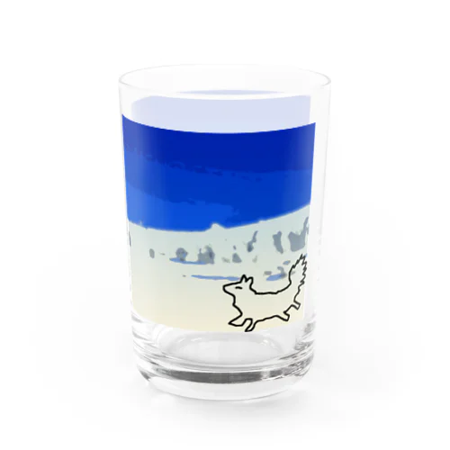 蔵王の樹氷とうろ覚えキツネ Water Glass
