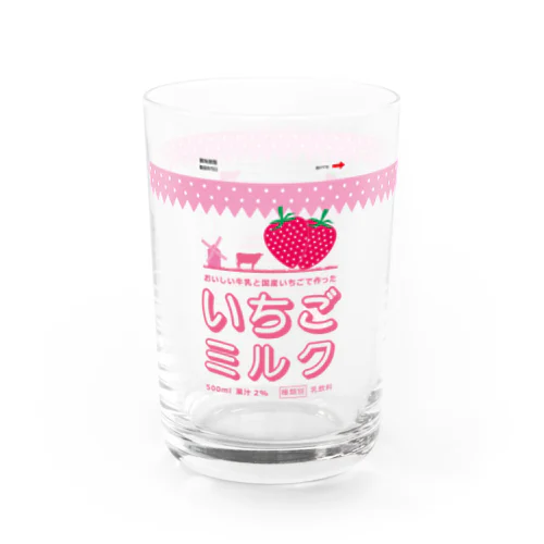 いちごミルク Water Glass