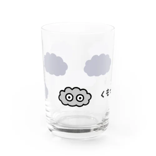 くも（文字付き） Water Glass