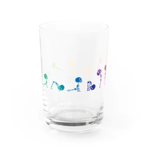 太陽礼拝ヨガガイコツ Water Glass