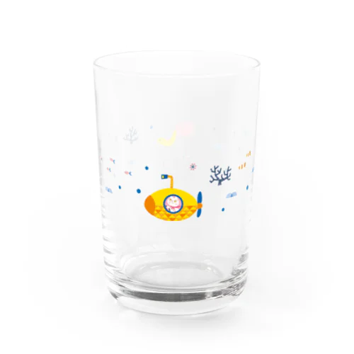 潜水艦のねこのグラス Water Glass