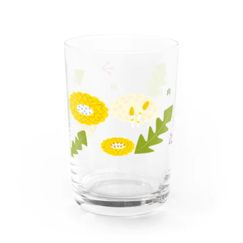 タンポポとツクシのグラス Water Glass