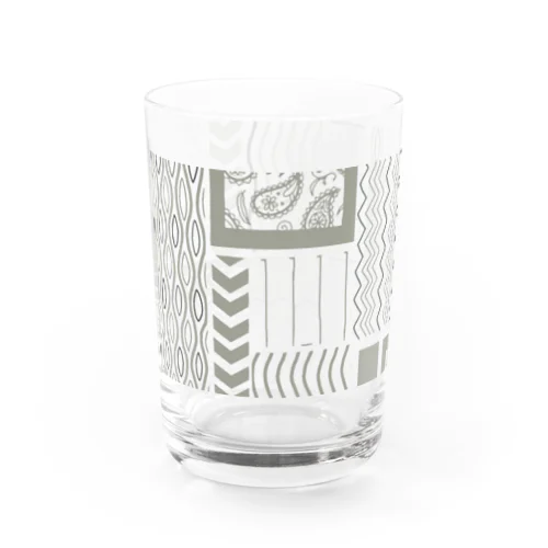 古着っぽい柄 Water Glass