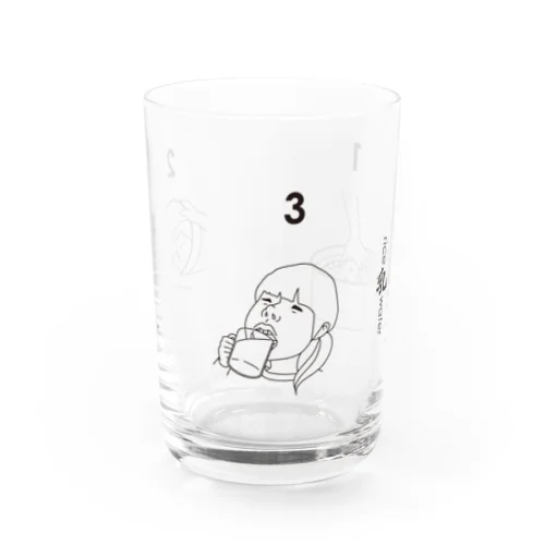 3step -milk- Water Glass