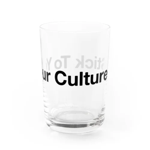 STYC straight logo Water Glass