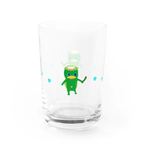 おばけグラス＜河童ときゅうり・ちぎり絵＞ Water Glass