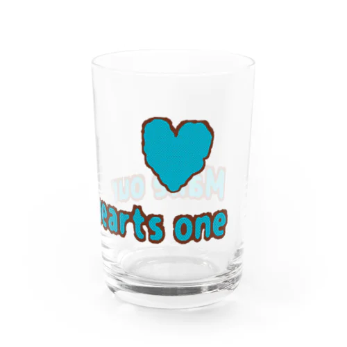 Make our hearts one Water Glass