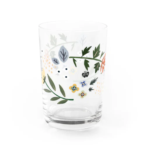 botanical flower Water Glass