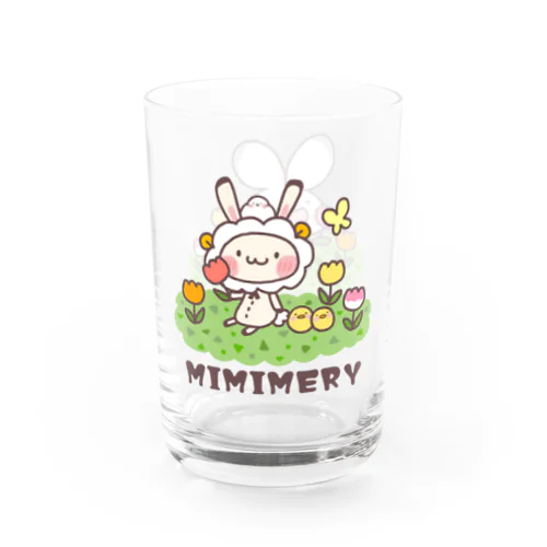 ミミメリーとがんばらないうさぎとチューリップ Water Glass