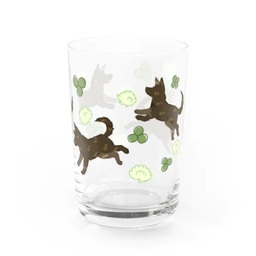 白詰草と甲斐犬 Water Glass