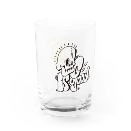 G IS GOOD logo & skull Water Glass