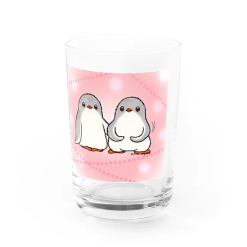 ふたごのジェンツーペンギン(キラキラロゴつき) Water Glass