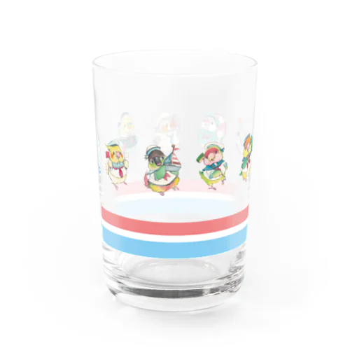 Marine Birds Water Glass