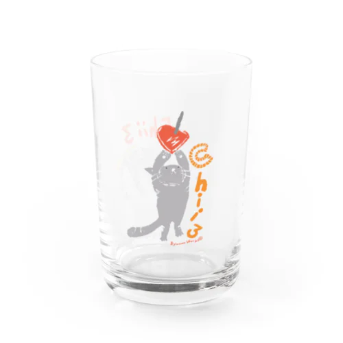 グレー猫ちぃ Water Glass