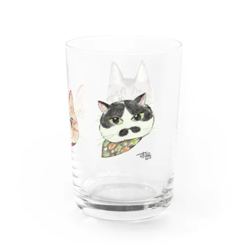 ねこたち Water Glass