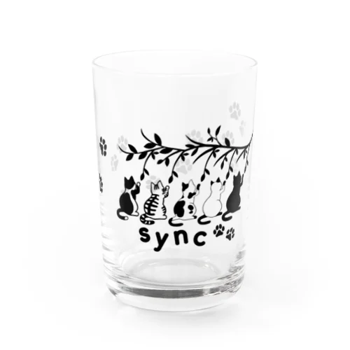 シンクロにゃんこ Water Glass