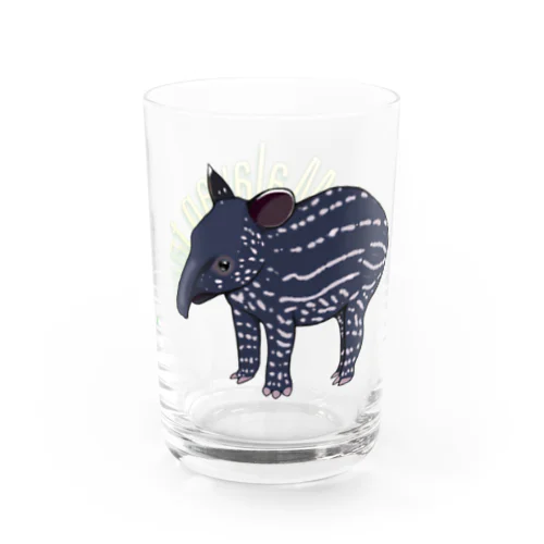 Baby Malayan tapir(マレーバクの子供) Water Glass