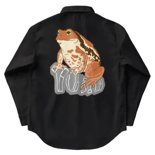 TOAD (ヒキガエル) 英字バージョン　バックプリント Work Shirt