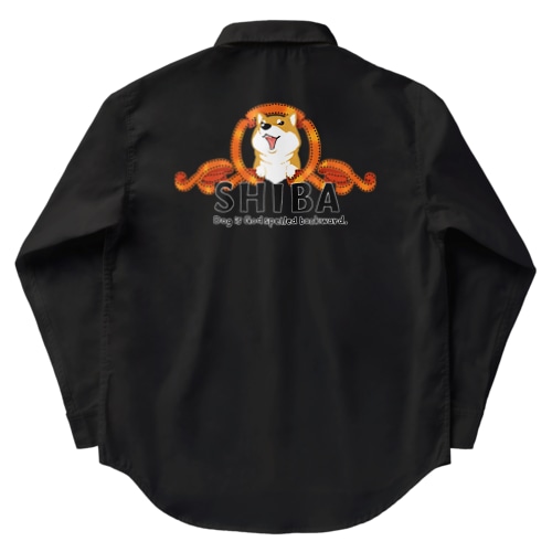 犬は神が逆向きに綴られたものである（赤柴） Work Shirt