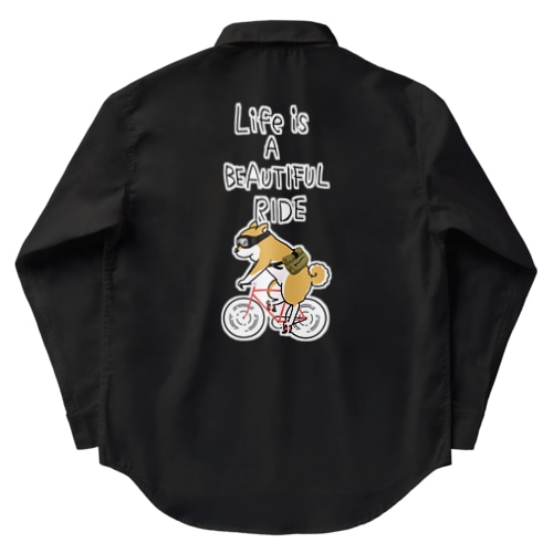 Life is a beautiful ride（赤柴） Work Shirt