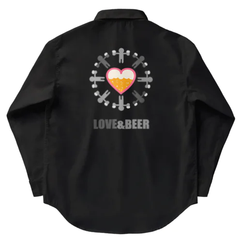 【バックプリント】LOVE & BEER Work Shirt