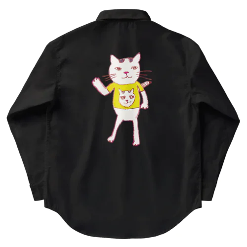 こんなふうに見えるニャン（ねこシンプル）【復刻シリーズ】 Work Shirt