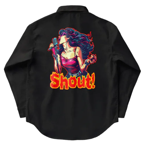 SHOUT!　【ROCK歌手】シャウト！ Work Shirt